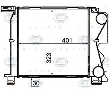 Интеркулер (охладител за въздуха на турбината) HELLA 8ML 376 760-691