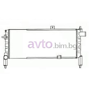Воден радиатор размер 528/210/22 за OPEL CORSA A TR (S83) седан от 1982 до 1993