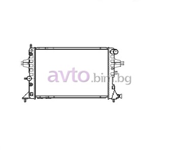 Воден радиатор размер 535/360/22 за OPEL ASTRA G (F70) товарен от 1999 до 2005