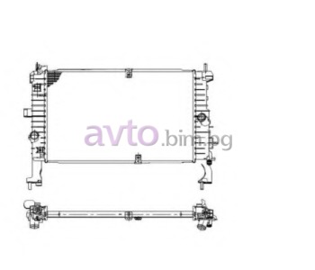 Воден радиатор размер 600/370/25 за OPEL MERIVA A (X03) от 2003 до 2010