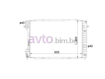 Воден радиатор размер 655/460/30 за OPEL OMEGA B (V94) комби от 1994 до 2003