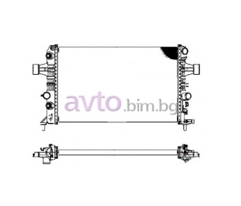 Воден радиатор размер 600/370/24 за OPEL ASTRA G (F70) товарен от 1999 до 2005