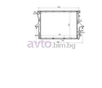 Воден радиатор размер 710/550/40 за VOLKSWAGEN TOUAREG (7LA, 7L6, 7L7) от 2002 до 2010