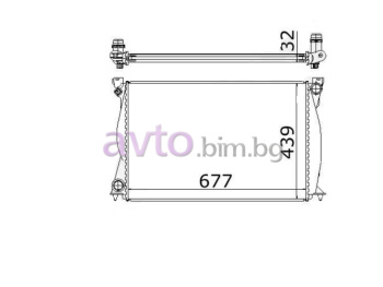 Воден радиатор размер 675/440/32 за AUDI A6 (4F2, C6) от 2004 до 2011