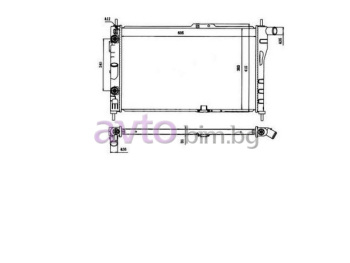 Воден радиатор размер 635/380/26 за DAEWOO ESPERO (KLEJ) от 1991 до 1999