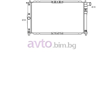 Воден радиатор размер 655/380/16 за DAEWOO NUBIRA (KLAJ) от 1997 до 2003