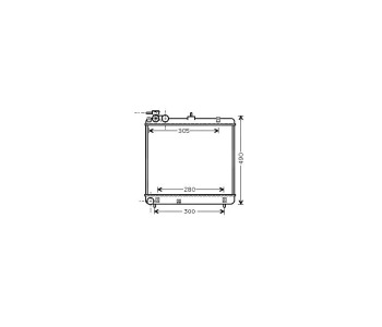 Воден радиатор размер 410/395/16 за HYUNDAI ATOS (MX) от 1997 до 2014