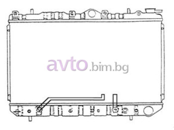 Воден радиатор размер 600/335/16 за HYUNDAI EXCEL (PONY) (X-2) седан от 1989 до 1995