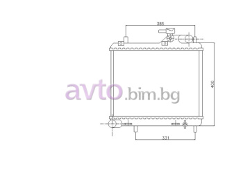 Воден радиатор размер 470/360/16 за HYUNDAI ACCENT II (LC) хечбек от 1999 до 2005
