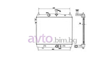 Воден радиатор размер 495/375/22 за HYUNDAI GETZ (TB) от 2002 до 2010