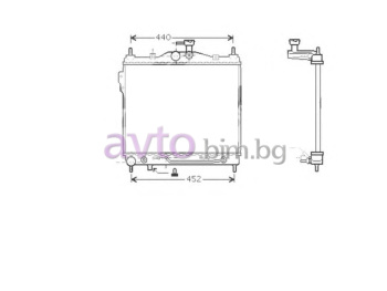 Воден радиатор размер 495/375/22 за HYUNDAI GETZ (TB) от 2002 до 2010