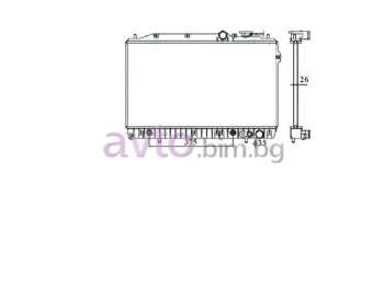 Воден радиатор размер 655/375/26 за HYUNDAI LANTRA I (J-1) от 1990 до 1995
