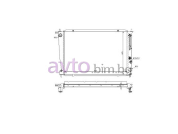 Воден радиатор размер 650/445/26 за HYUNDAI H-1 товарен от 1997 до 2008