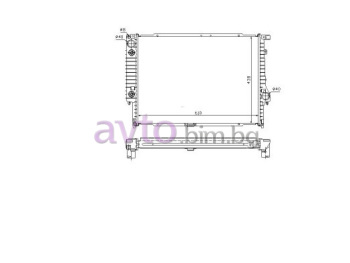 Воден радиатор размер 610/440/38 за BMW 5 Ser (E34) от 1987 до 1995