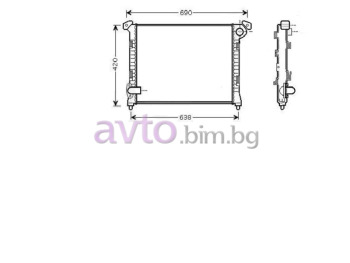 Воден радиатор размер 580/400/26 за MINI COOPER (R50, R53) от 2001 до 2006