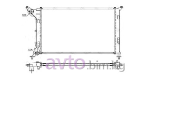 Воден радиатор размер 540/360/22 за MINI COOPER (R50, R53) от 2001 до 2006