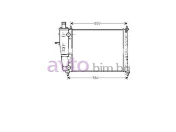 Воден радиатор размер 480/415/22 за FIAT BRAVO I (182) от 1995 до 2001
