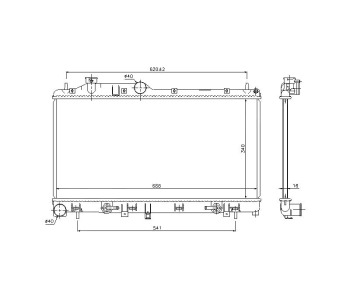 Воден радиатор TOP QUALITY за SUBARU FORESTER III (SH_) от 2008 до 2012