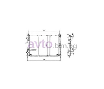 Воден радиатор размер 555/365/24 за FIAT COUPE (175) от 1993 до 2000