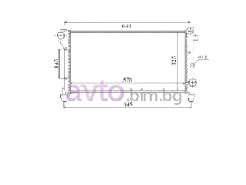 Воден радиатор размер 578/325/33 за FIAT PANDA (169) от 2003 до 2012