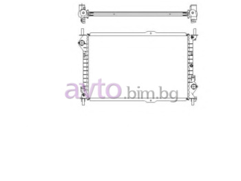 Воден радиатор размер 620/390/24 за FORD TOURNEO CONNECT пътнически от 2002 до 2013