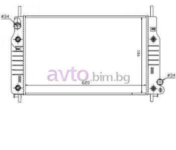 Воден радиатор размер 620/400/26 за FORD MONDEO I (BNP) комби от 1993 до 1996