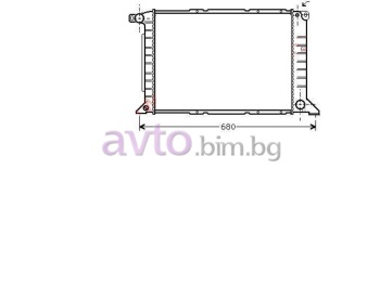 Воден радиатор размер 540/360/40 за FORD TRANSIT (E) пътнически от 1994 до 2000