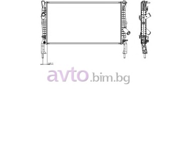 Воден радиатор размер 670/360/26 за FORD TRANSIT TOURNEO от 2006 до 2014