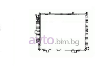 Воден радиатор размер 640/490/38 за MERCEDES E (W210) седан от 1995 до 2003