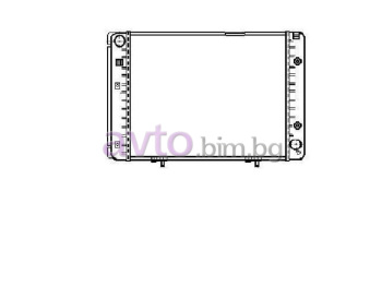 Воден радиатор размер 575/450/33 за MERCEDES 190 (W201) от 1982 до 1993