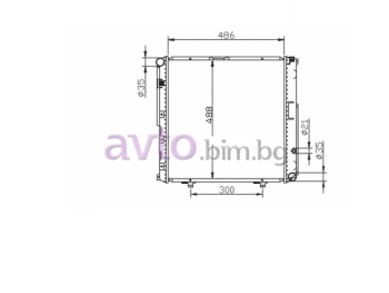 Воден радиатор размер 490/490/40 за MERCEDES E (W124) седан от 1993 до 1996
