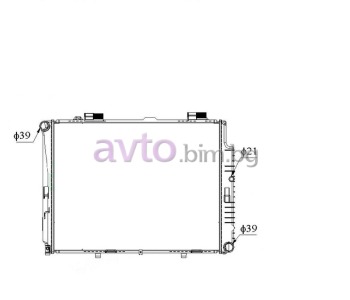 Воден радиатор размер 640/490/32 за MERCEDES E (W210) седан от 1995 до 2003