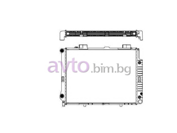 Воден радиатор размер 640/490/33 за MERCEDES E (W210) седан от 1995 до 2003