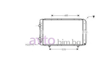 Воден радиатор размер 700/410/23 за PEUGEOT BOXER (230L) товарен от 1994 до 2002