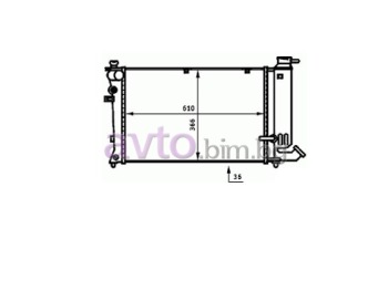 Воден радиатор размер 610/365/32 за PEUGEOT 306 (N_, 7_) товарен от 1993 до 2002