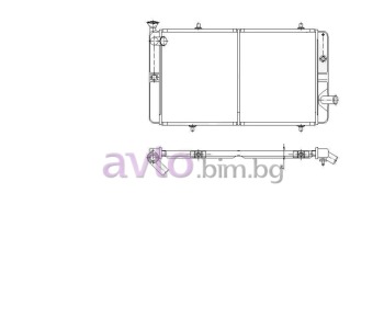 Воден радиатор размер 610/360/22 за PEUGEOT 309 I (10C, 10A) от 1985 до 1989