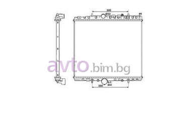 Воден радиатор размер 550/465/24 за PEUGEOT 807 (E) от 2002
