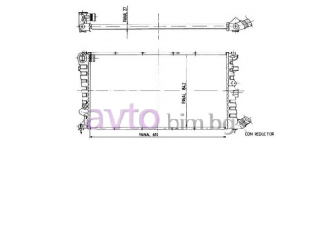 Воден радиатор размер 610/385/26 за CITROEN XANTIA (X1) комби от 1995 до 1998