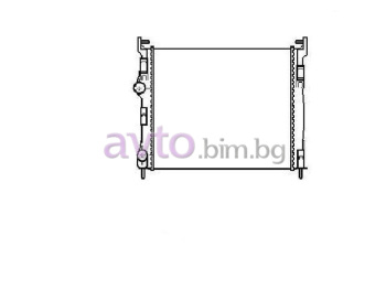 Воден радиатор размер 480/415/26 за RENAULT CLIO II (SB0/1/2_) товарен от 1998 до 2005