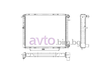 Воден радиатор размер 480/400/44 за RENAULT 19 I (S53_) товарен от 1988 до 1992
