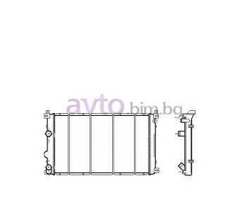 Воден радиатор размер 730/415/32 за RENAULT MASTER II (JD) пътнически от 1998 до 2011