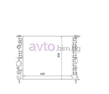 Воден радиатор размер 430/378/26 за RENAULT CLIO II (SB0/1/2_) товарен от 1998 до 2005