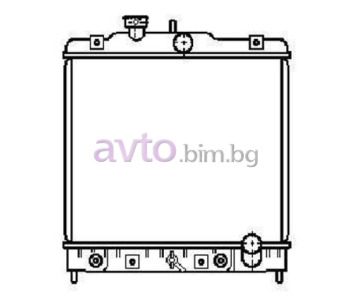 Воден радиатор размер 350/350/26 за HONDA CRX III (EH, EG) от 1992 до 1998