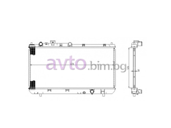 Воден радиатор размер 705/325/18 за MAZDA 323 S VI (BJ) от 1998 до 2004