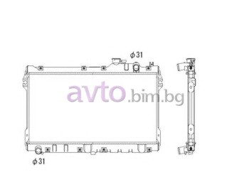 Воден радиатор размер 650/325/16 за MAZDA MX-5 I (NA) от 1989 до 1998