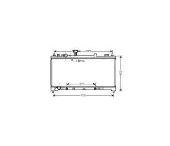 Воден радиатор размер 730/375/16 за MAZDA 6 (GH) комби от 2007 до 2013