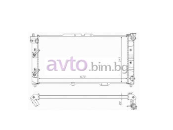 Воден радиатор размер 670/350/22 за MAZDA 323 F V (BA) от 1994 до 1998