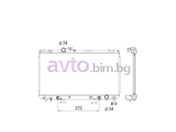 Воден радиатор размер 720/375/24 за LEXUS IS I (JCE1_, GXE1_) от 1999 до 2005