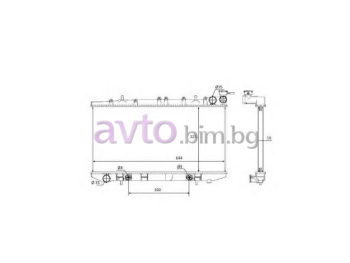 Воден радиатор размер 655/320/22 за NISSAN ALMERA I (N15) седан от 1995 до 2000