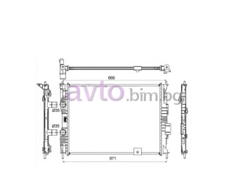 Воден радиатор размер 590/428/16 за NISSAN QASHQAI (J10, JJ10) от 2007 до 2013